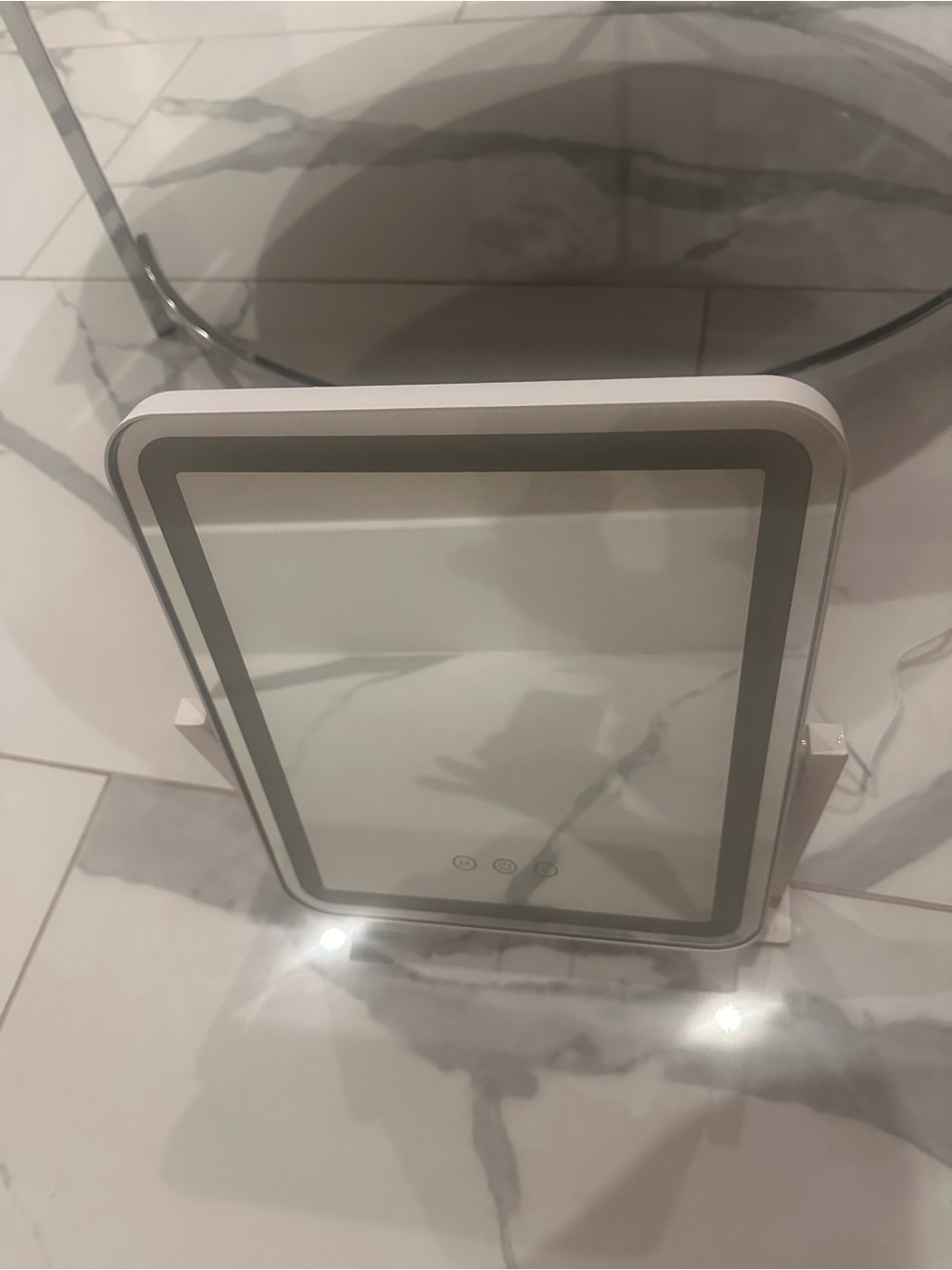 White LED Lighted Vanity Mirror with Touch Controls